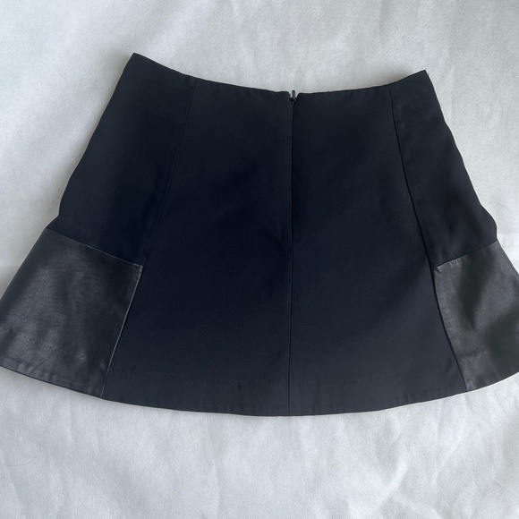 Rag & Bone Montrose Lambskin Leather Panel Mini Black Casual A-line Skirt - Picture 7 of 11